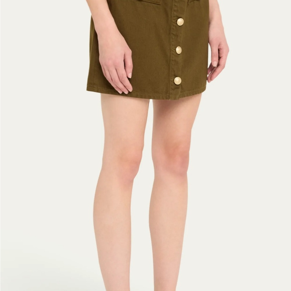 NWT L’AGENCE Kris Button Front Mini Skirt - Picture 2 of 7